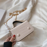 Mini PU Leather Shoulder Bag Retro Lady Crossbody Animal Prints Square Bag