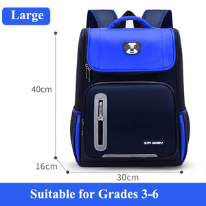 Nylon Schoolbag for Primary School Kids Aged 6-12
