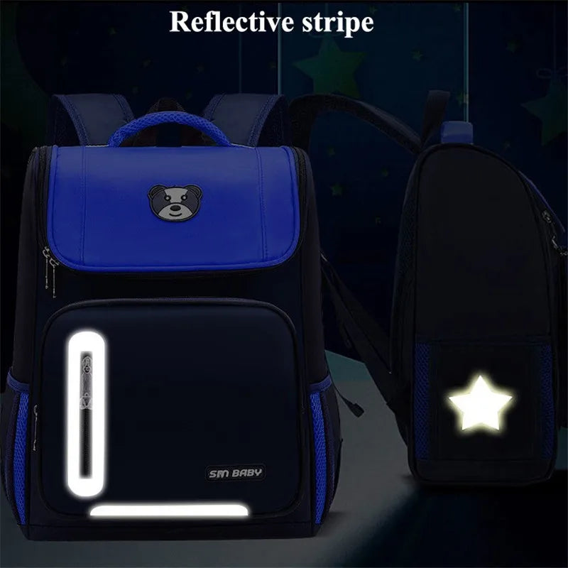 Nylon Schoolbag for Primary School Kids Aged 6-12