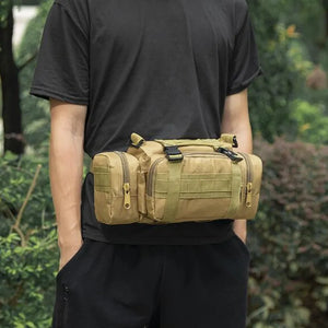Military Tactical Backpack Waterproof Waist Pack Oxford for Fishing Camping