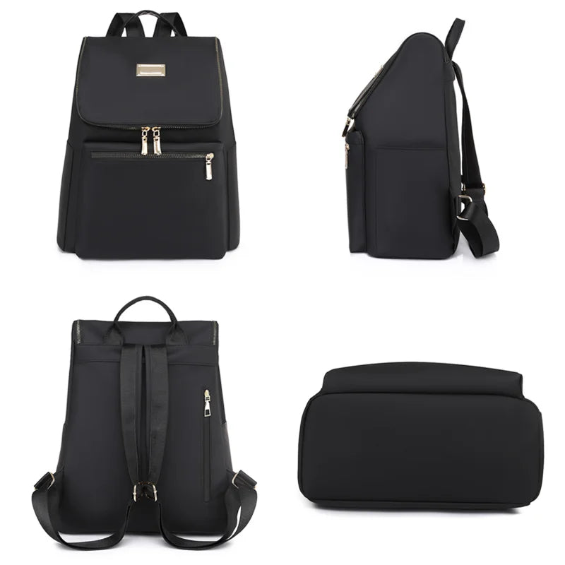 Waterproof Multi-pocket Oxford Backpack for Women Girls School Bag