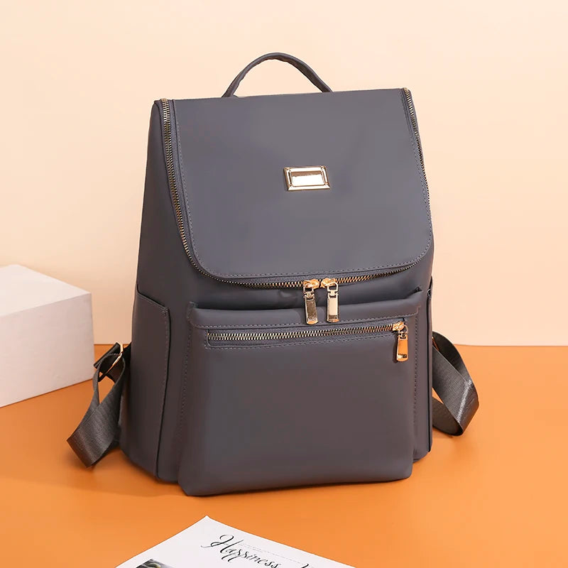 Waterproof Multi-pocket Oxford Backpack for Women Girls School Bag