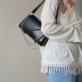 PU Leather Underarm Bag Chain Shoulder Tote Purse Handbag