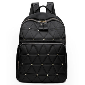 High Rivet Oxford Women Backpacks Student S...