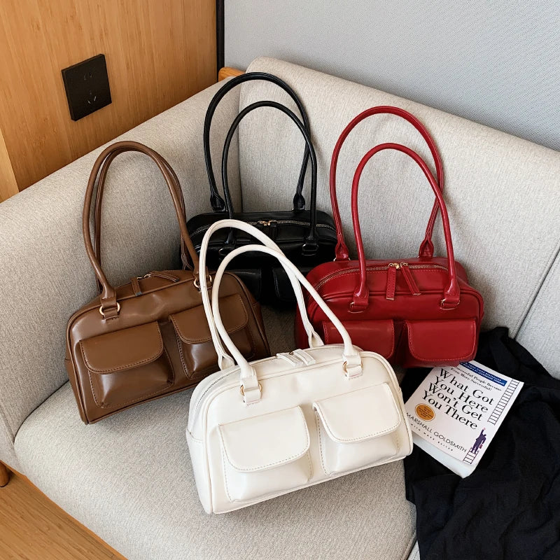 Shoulder Tote Bag Women Purses Handbag Armpit Bag Double Pocket Hand Bag