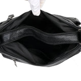 Women's Red Crossbody Bag with Multiple Zippers