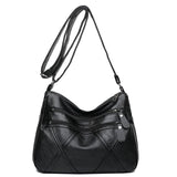 Women's Red Crossbody Bag with Multiple Zippers