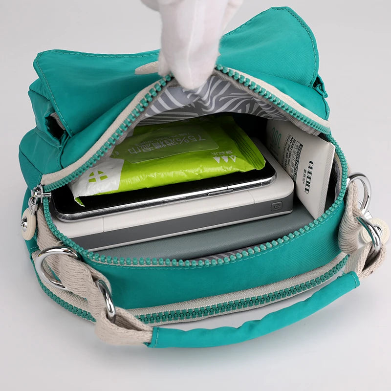 Small Female Tote Handbags Women's Shoulder bag Nylon Messenger Bag