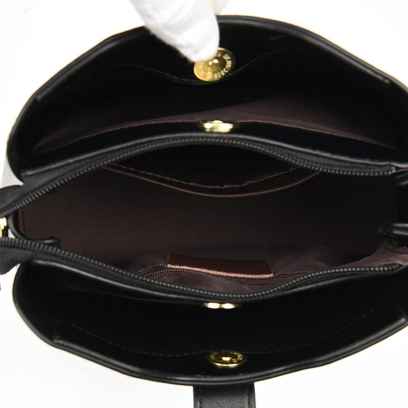 Soft PU Leather Hasp Shoulder Bag Handbag Large Capacity Crossbody Bag