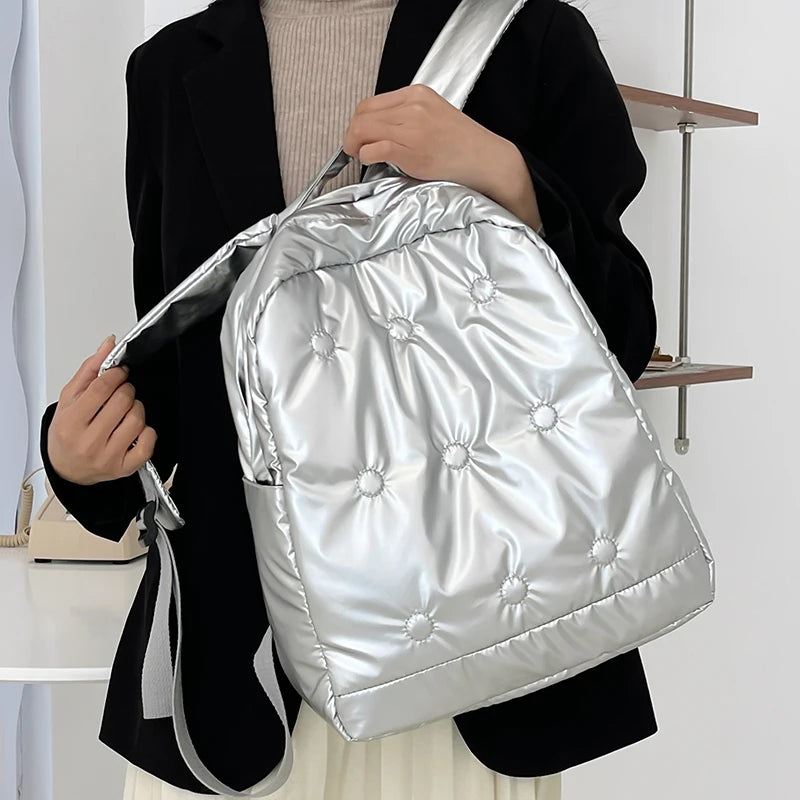 High Space Down Backpack for Women Large Capacity Winter Girls Backpacks