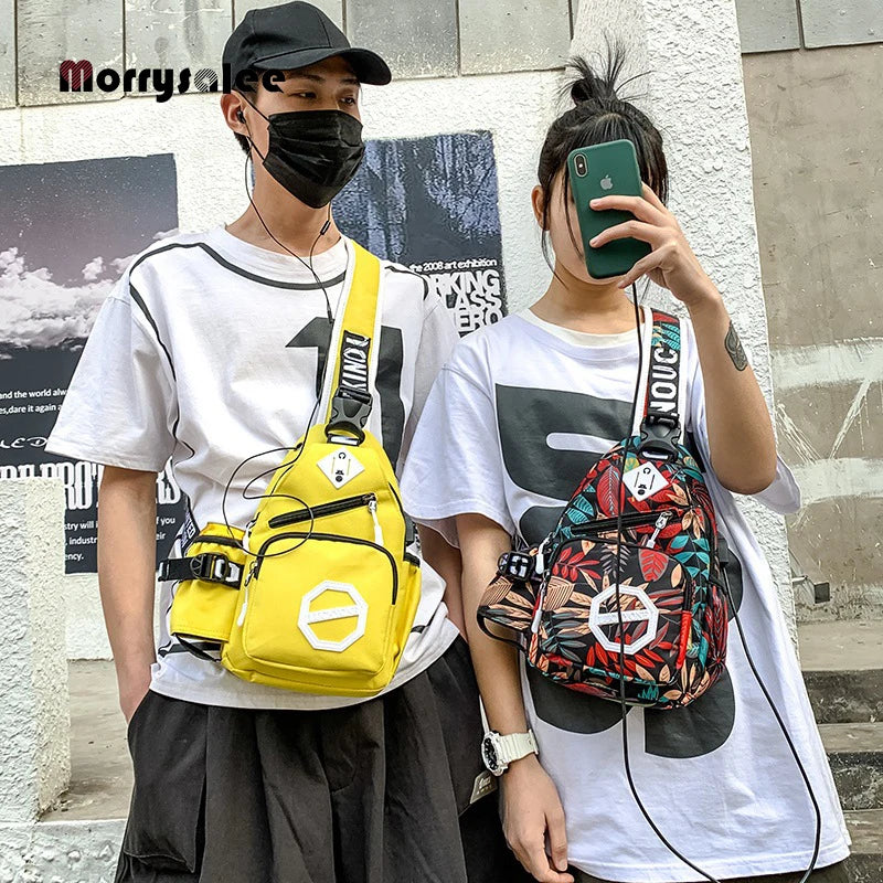 Waterproof Oxford Sling Rucksack Backpack Knapsack School Travel Men Shoulder Cr