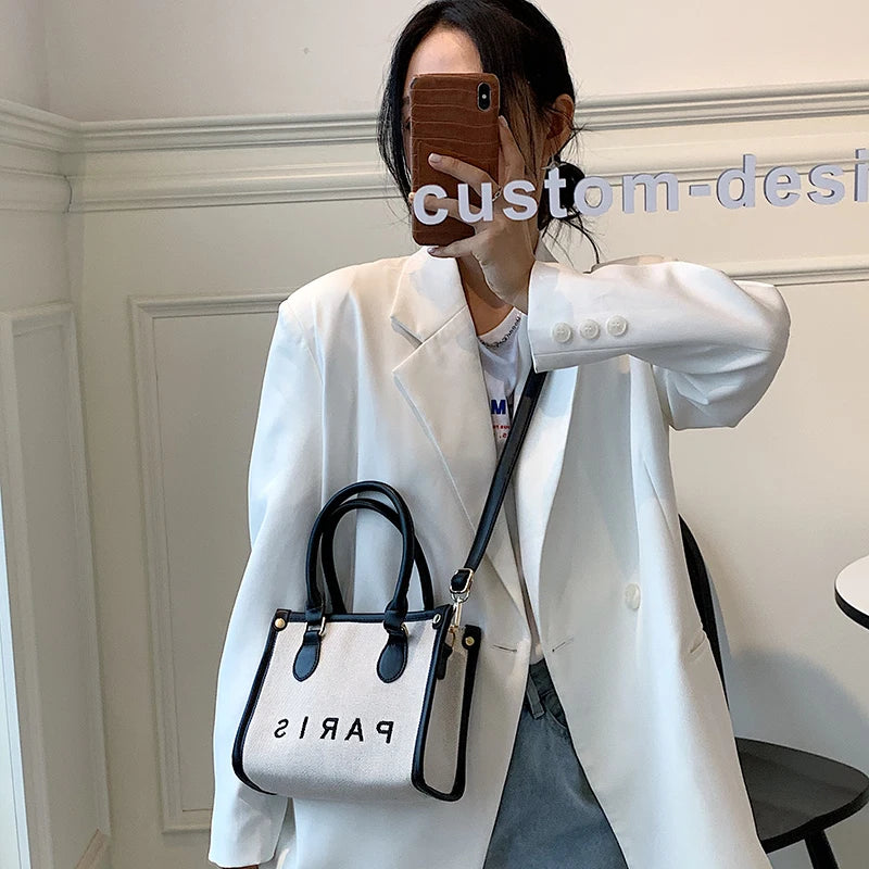 Women Canvas Handbags Tote Bags Shoulder Messenger Bags Large Capacity Crossbody