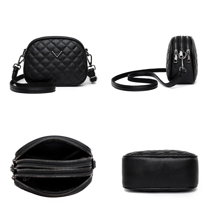 High Women Handbags Leather Shoulder Bag Female Messenger Tote Bag