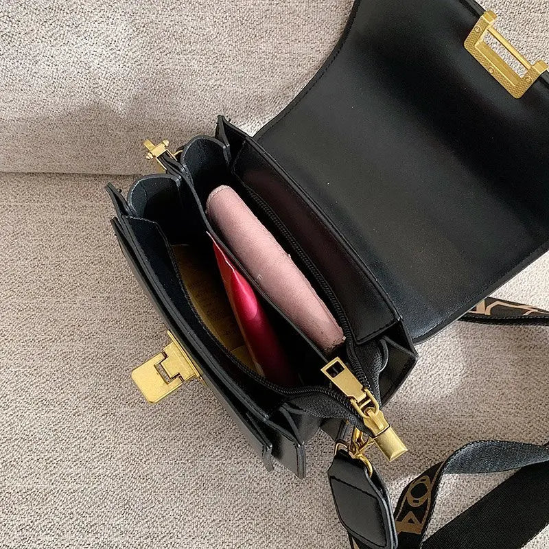 Vintage Brown Leather Handbag Crossbody Messenger Bag