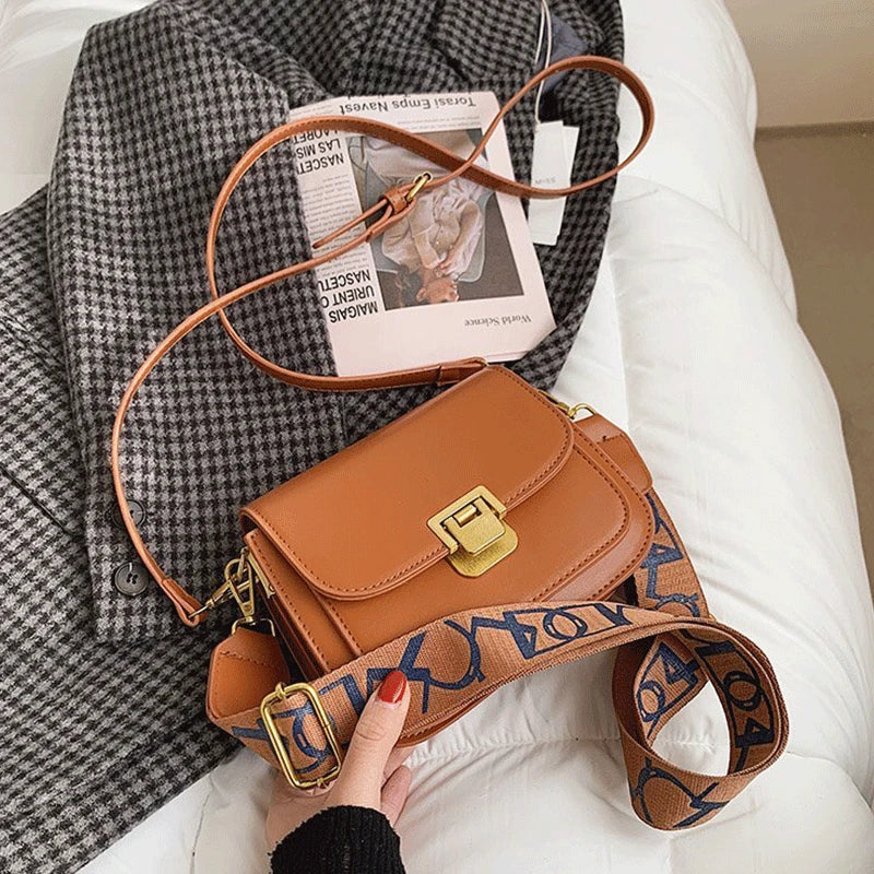 Vintage Brown Leather Handbag Crossbody Messenger Bag