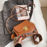 Vintage Brown Leather Handbag Crossbody Messenger Bag