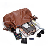 Soft Leather Women Messenger Bag Casual Crossbody Shoulder Handbag