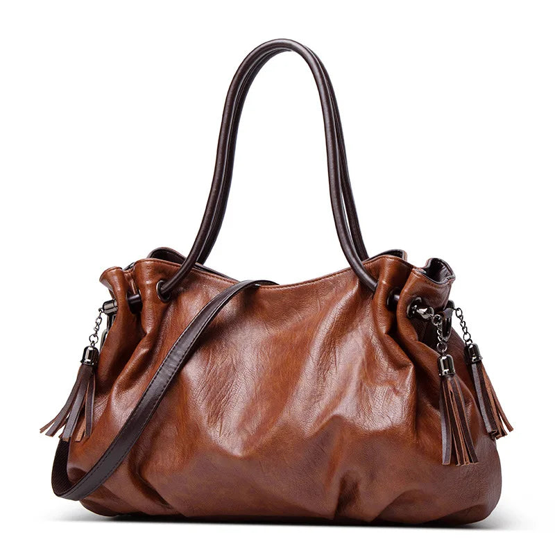 Soft Leather Women Messenger Bag Casual Crossbody Shoulder Handbag