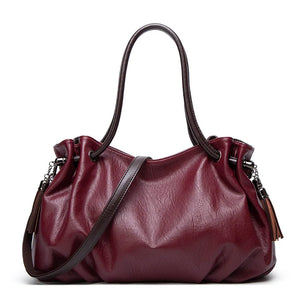 Soft Leather Women Messenger Bag Casual Crossbody Shoulder Handbag