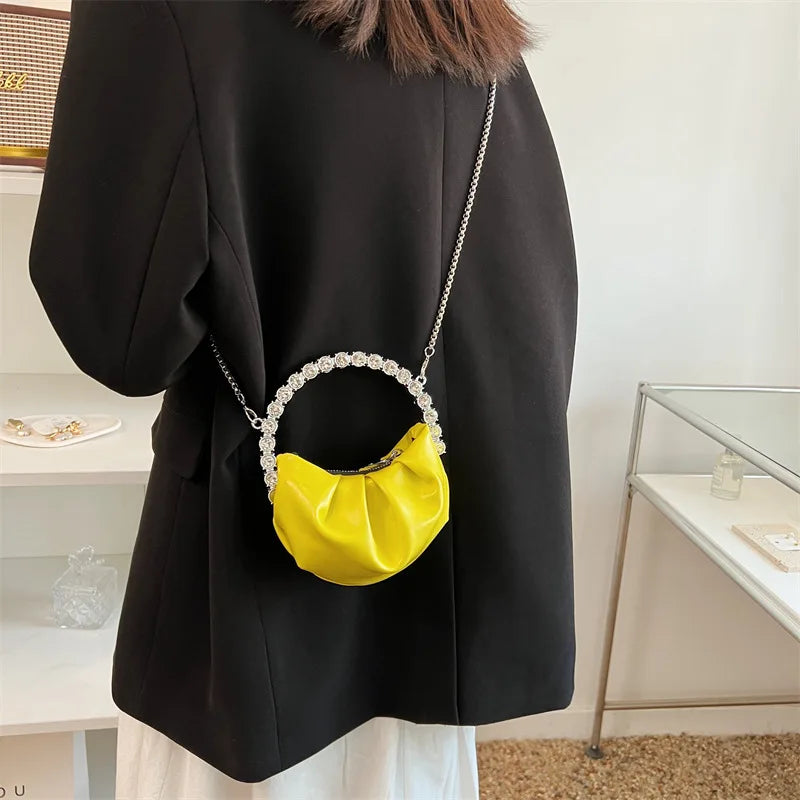 High Women's Mini Bag Summer Ins Mini Diamond Chain Messenger Bag
