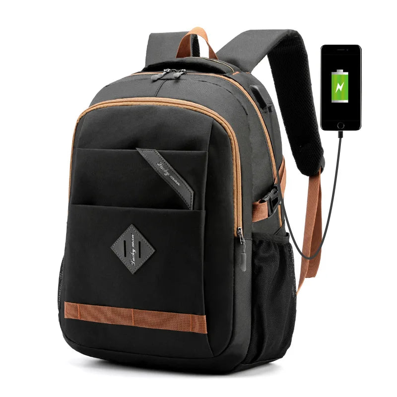 Teen Boys Travel Backpack Large School Bag with USB Charge