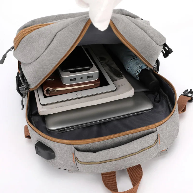 Teen Boys Travel Backpack Large School Bag with USB Charge