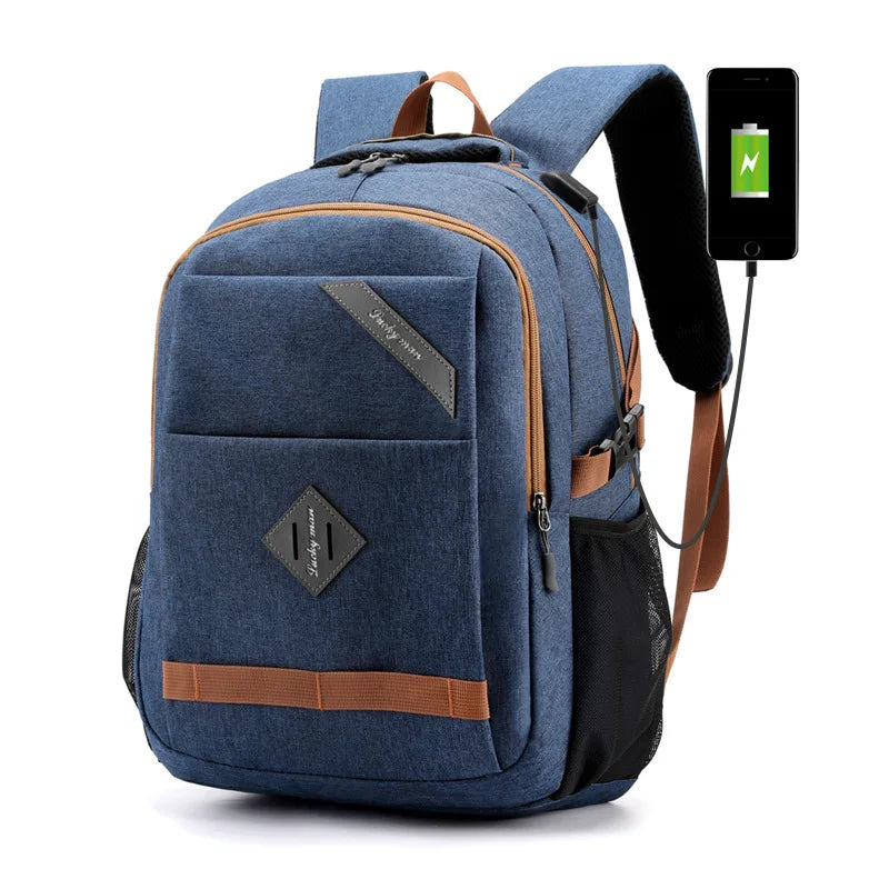 Teen Boys Travel Backpack Large School Bag with USB Charge