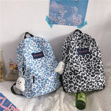 Leopard Print High School Backpack