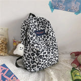 Leopard Print High School Backpack