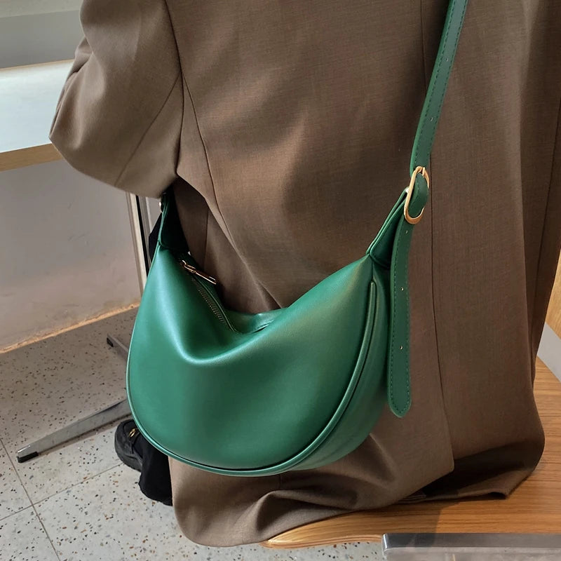 High-end Retro Saddle Dumpling Bag Autumn Winter All-match Messenger Bag