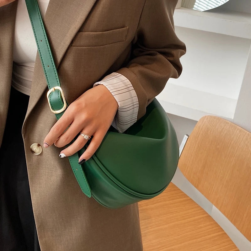 High-end Retro Saddle Dumpling Bag Autumn Winter All-match Messenger Bag