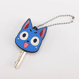 Cartoon Key Cover with LED Lamp Silicone Protective Case Holder Key Chain