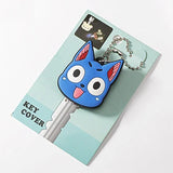 Cartoon Key Cover with LED Lamp Silicone Protective Case Holder Key Chain