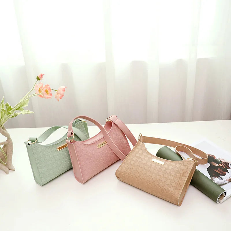 PU Leather Shoulder Bag Women Tote Small Clutch