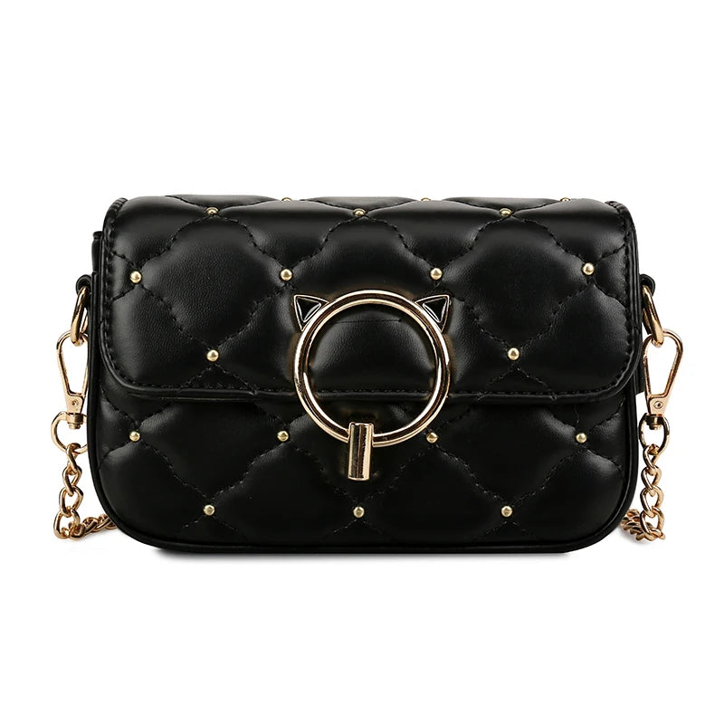Waterproof PU Ladies Messenger Bag Shoulder Girl Mobile Phone Bag