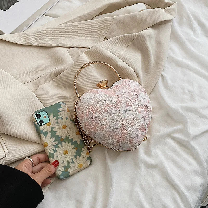 Lace Handbag Chain Wild Flowers Love Messenger Bag