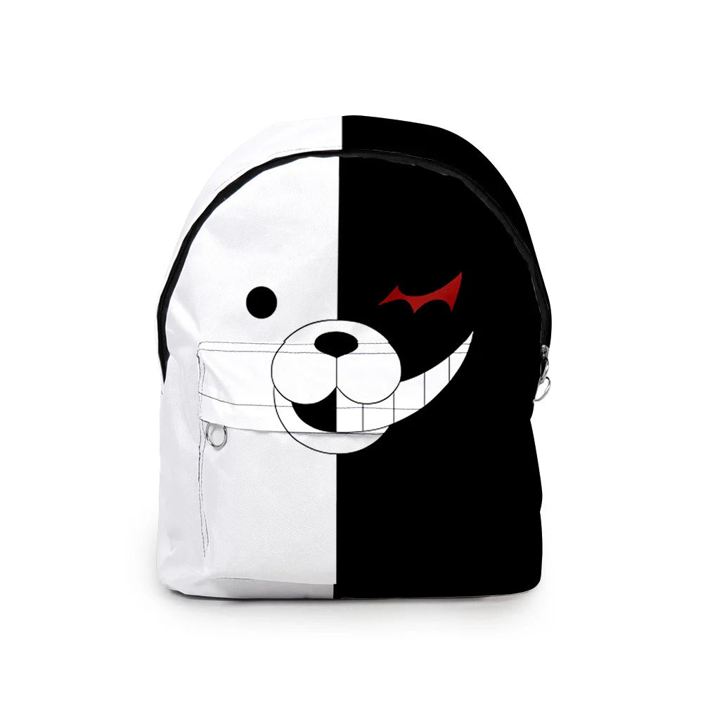 Hip Hop Shoulder Backpack Bullet Breaking Monokuma 3D Waterproof Bag