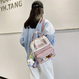 Nylon Large Capacity Backpack for Girls Travel Shopping Bag