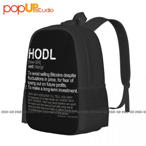 Hodl II Crypto Currencies Large Capacity Backpack