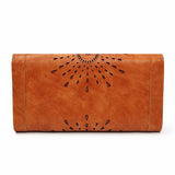Hollow Out Pattern Retro Wallet Female Purse PU Leather Bag Women wallets