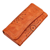 Hollow Out Pattern Retro Wallet Female Purse PU Leather Bag Women wallets