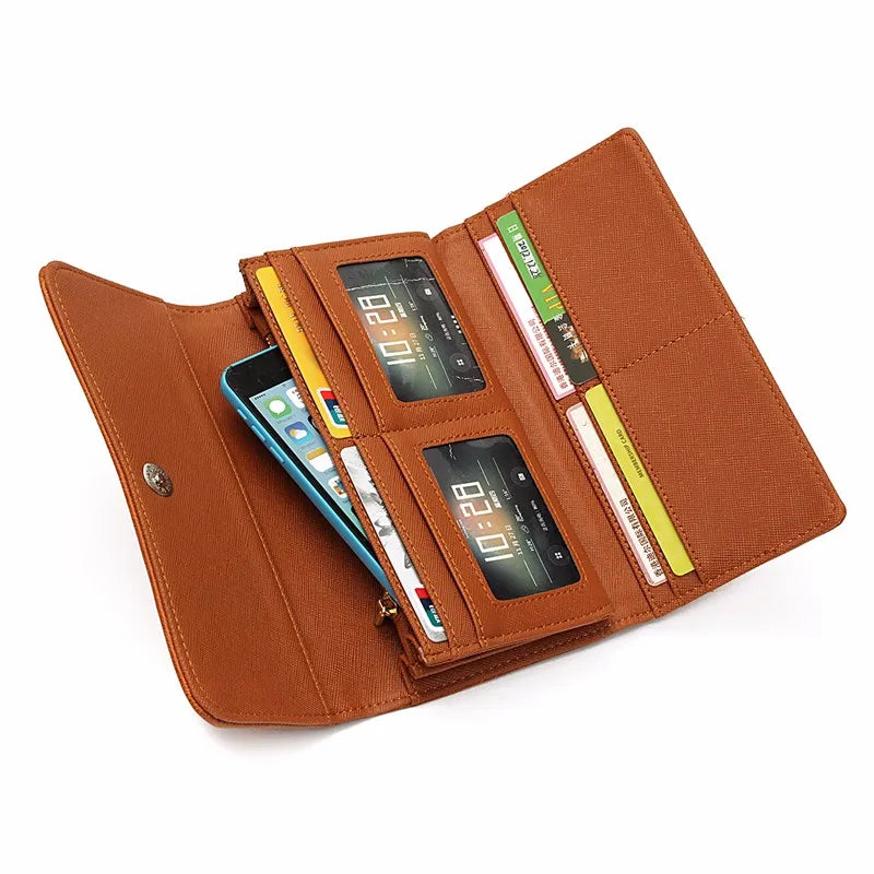 Hollow Out Pattern Retro Wallet Female Purse PU Leather Bag Women wallets