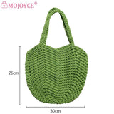 Hollow Weaving Hand Bag Female Storage Bag Soft Casual Style