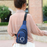 Cartoon Printed Chest Bag Women Messenger Bag Shoulder Bag Small Handbags Female