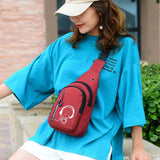 Cartoon Printed Chest Bag Women Messenger Bag Shoulder Bag Small Handbags Female