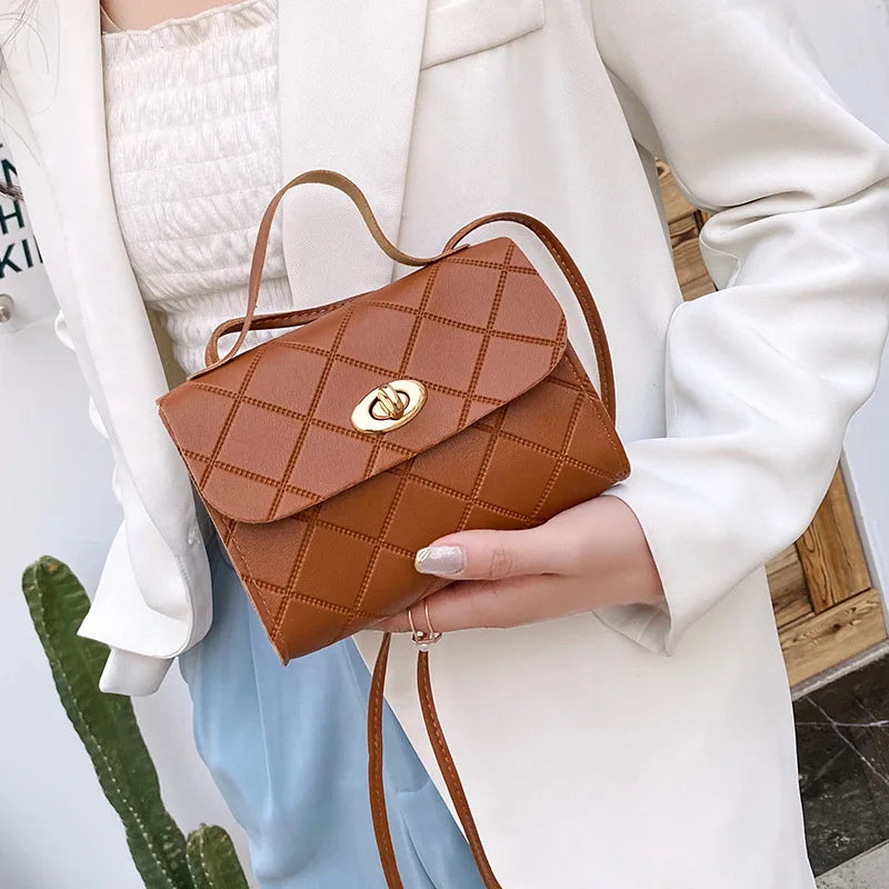 Casual Crossbody Bag for Women Lingge Messenger Style