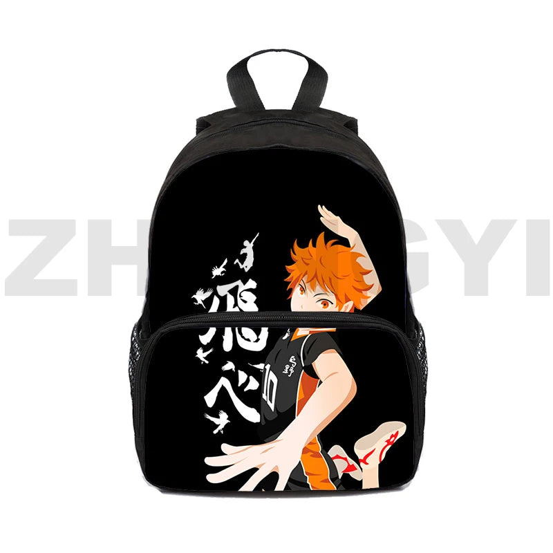 Haikyuu Kids Backpack 3D Print Karasuno School Bag 16 Inch Nekoma