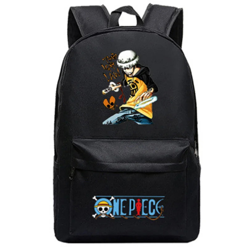 Anime One Piece Trafalgar Law Luffy School Bag Cosplay Backpack