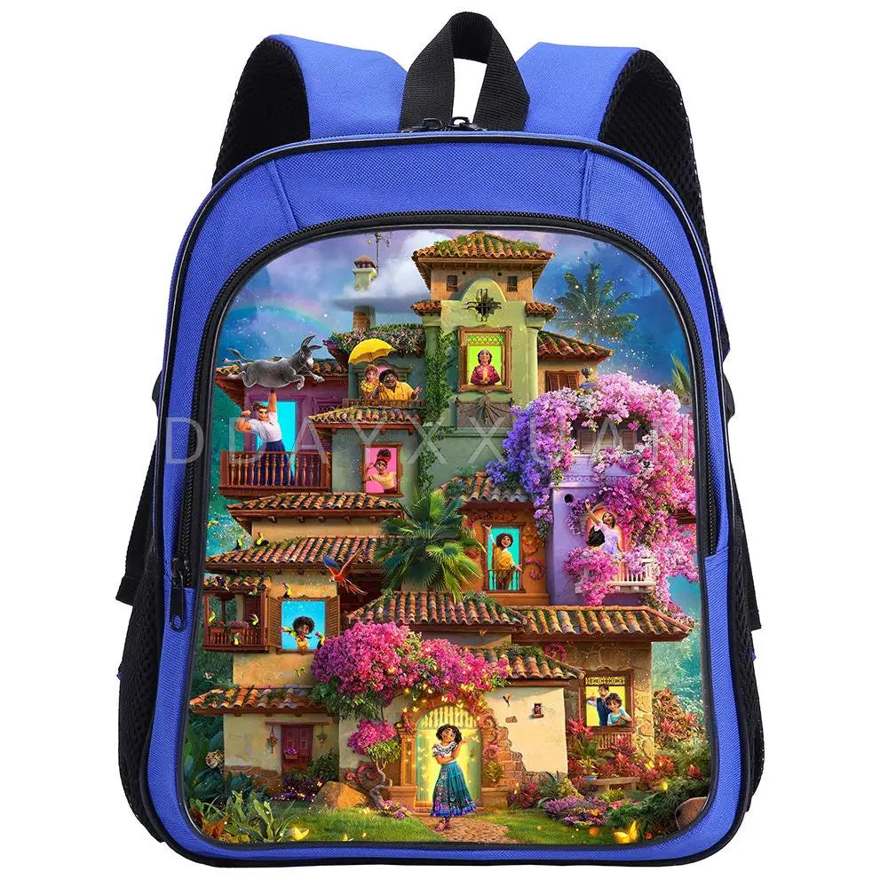 Cartoon Encanto Kids Backpack School Bags Boys Girls Mochila Infantil