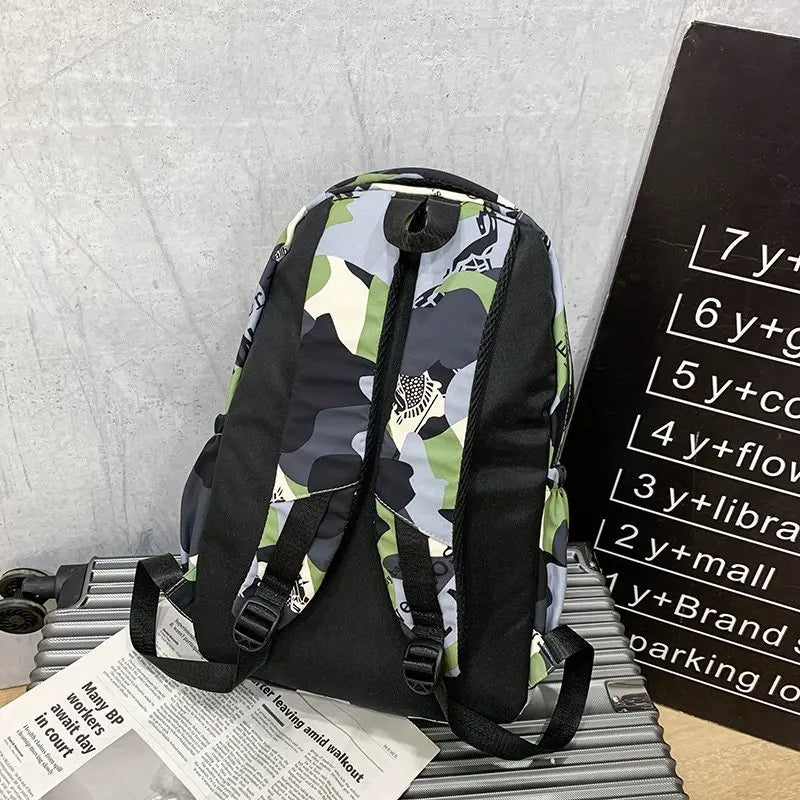 Camouflage Boys Laptop Backpacks Girl Travel Bags School Students